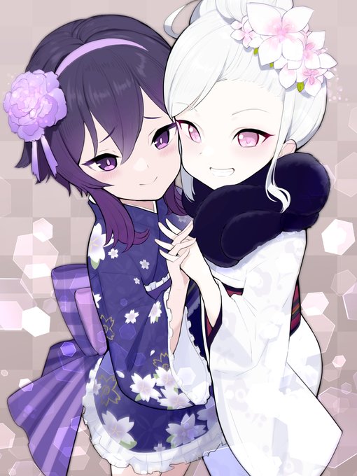 メンテ前に引いて天井前でふたり来てくれたので歓喜のイラストです😭😭
#ブルアカ #ブルアカイラスト部 
#正月ムツキ #正月ハルカ 