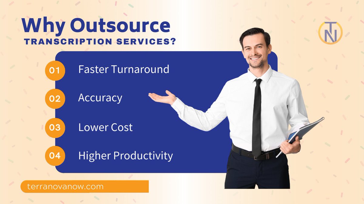 ThinkTerraNova's tweet image. Reliable &amp;amp; professional documentation transcription services. 

Partner with Terra Nova to implement solutions that help lower costs, increase productivity, &amp;amp; automate business processes.

#Transcription #TranscriptionProvider #AudioToText