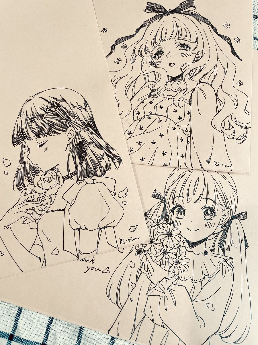 気持ちに余裕があったので封筒にもなんとなくイラスト描いてみました 
