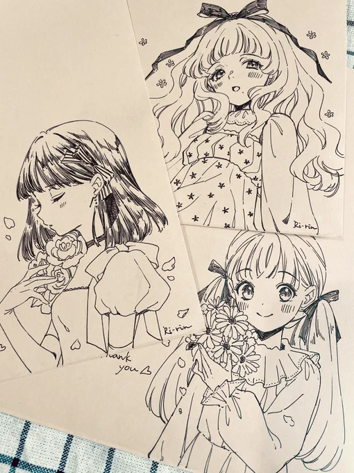 気持ちに余裕があったので封筒にもなんとなくイラスト描いてみました 
