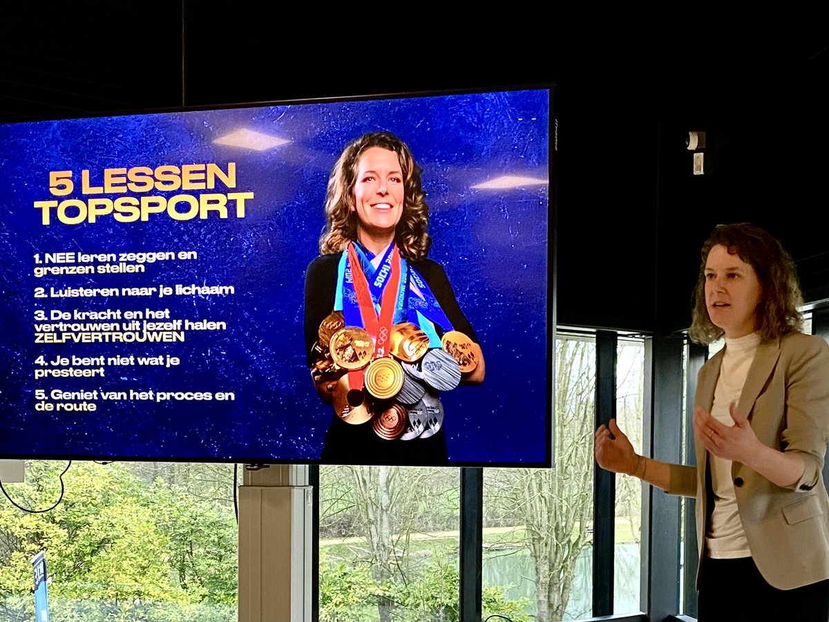 Inspirerende lezing door @Ireenw ambassadeur van @NLInvesteert lessen uit topsport voor ondernemers