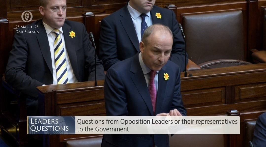 EamonMelia's tweet photo. The same men wearing daffodils in support of people with cancer voted down an amendment to the eviction ban that nobody with cancer would face eviction, Hypocrisy at its best. https://t.co/aqkzo0aMMZ