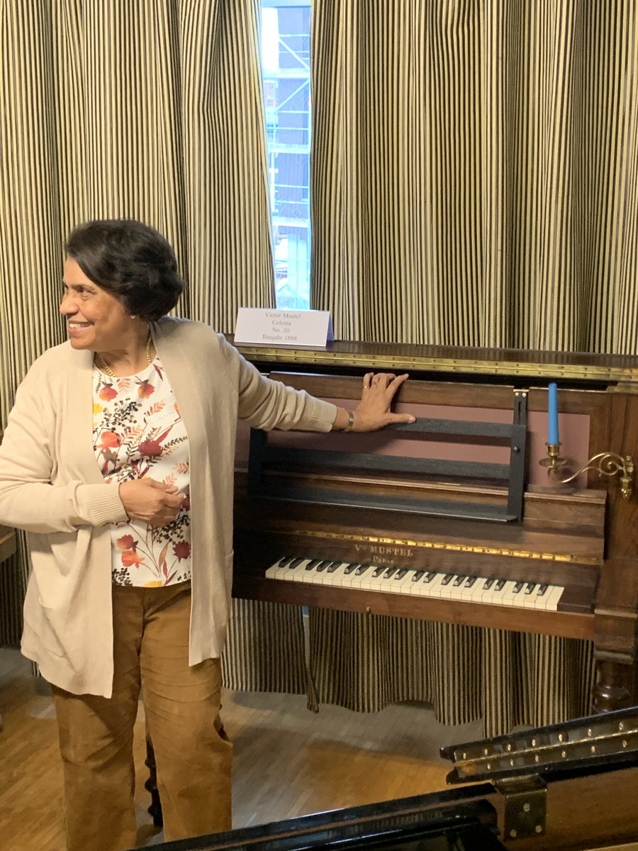 The earliest model of the Celesta, from Paris and made from Victor Mustel as you can find and play it in our showroom (the candels are new 😁).