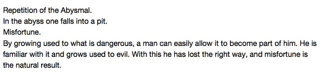 From the I Ching: