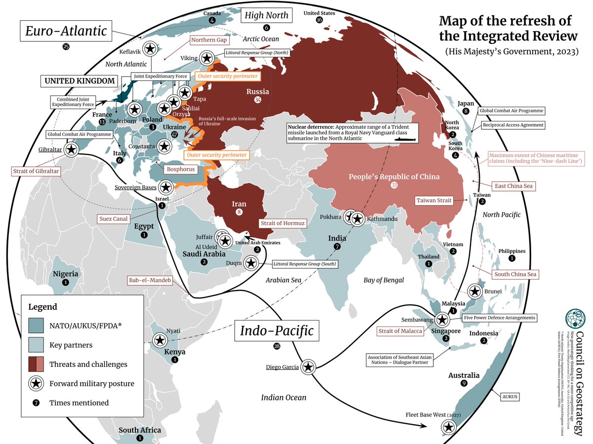 ConGeostrategy's tweet image. What would the #IntegratedReview Refresh 2023 look like if mapped? Take a look at our newest map!