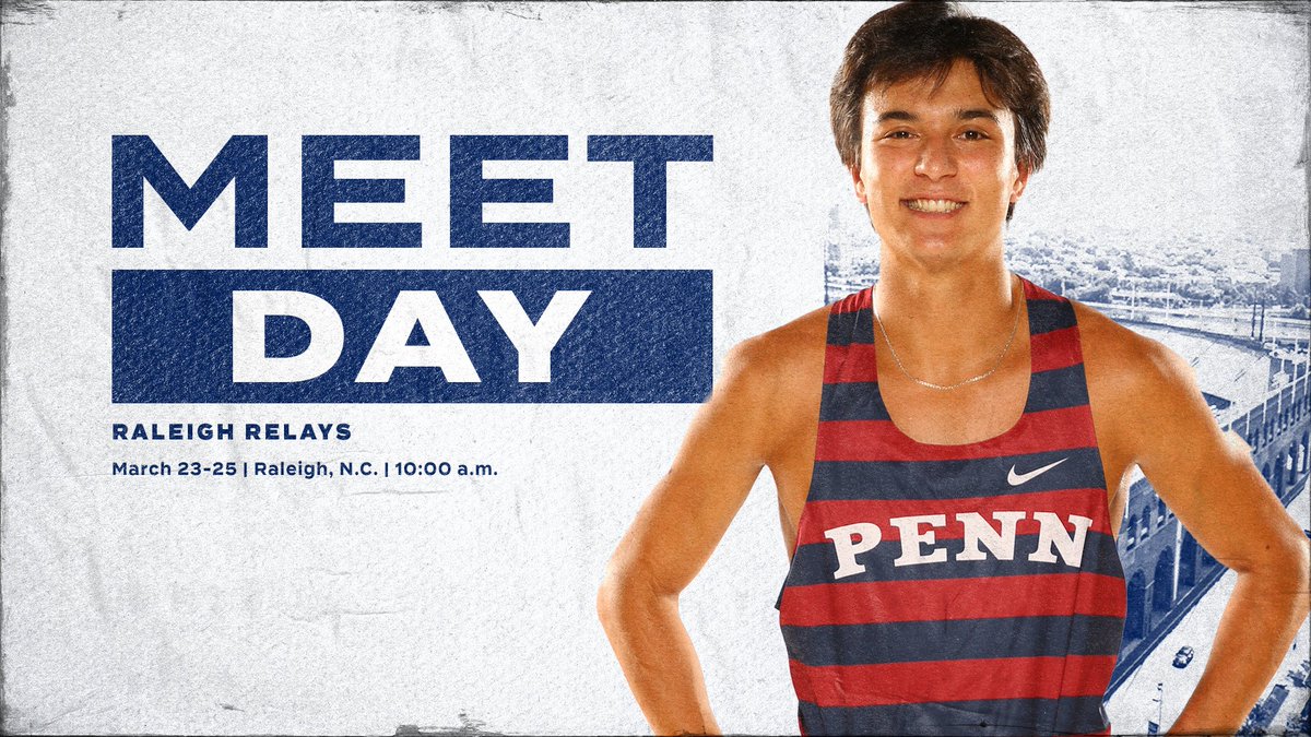 🚨𝗠𝗘𝗘𝗧 𝗗𝗔𝗬🚨

Kicking off three days at the Raleigh Relays this morning!

📍Raleigh, N.C.
⏰10:00 AM
📺bit.ly/3LO5KeL
📊bit.ly/3FJ06a1

#ThePursuit | #FightOnPenn