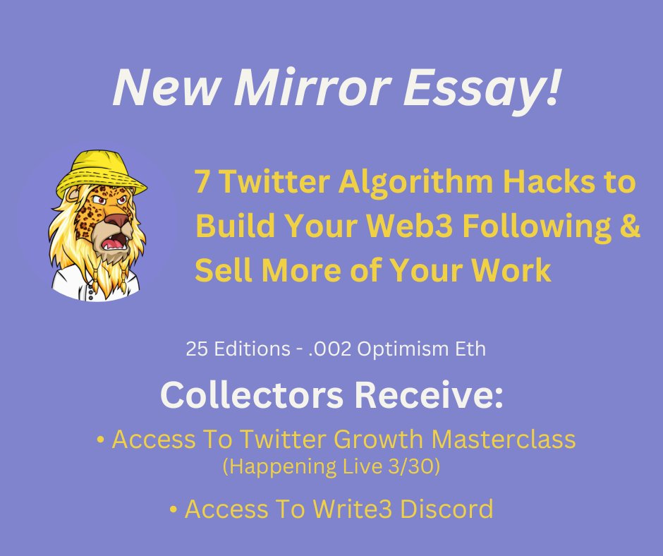 AshwiniDodani's tweet image. Evening ☕️

A new essay of a good friend @gregyounger goes live in an hour.

If you are here for #Write3 come on in. ✍️🏾

Giving away a Write3 meme to someone from the RTs + Replies in 24 hrs. 👀

Deets 👇🏾