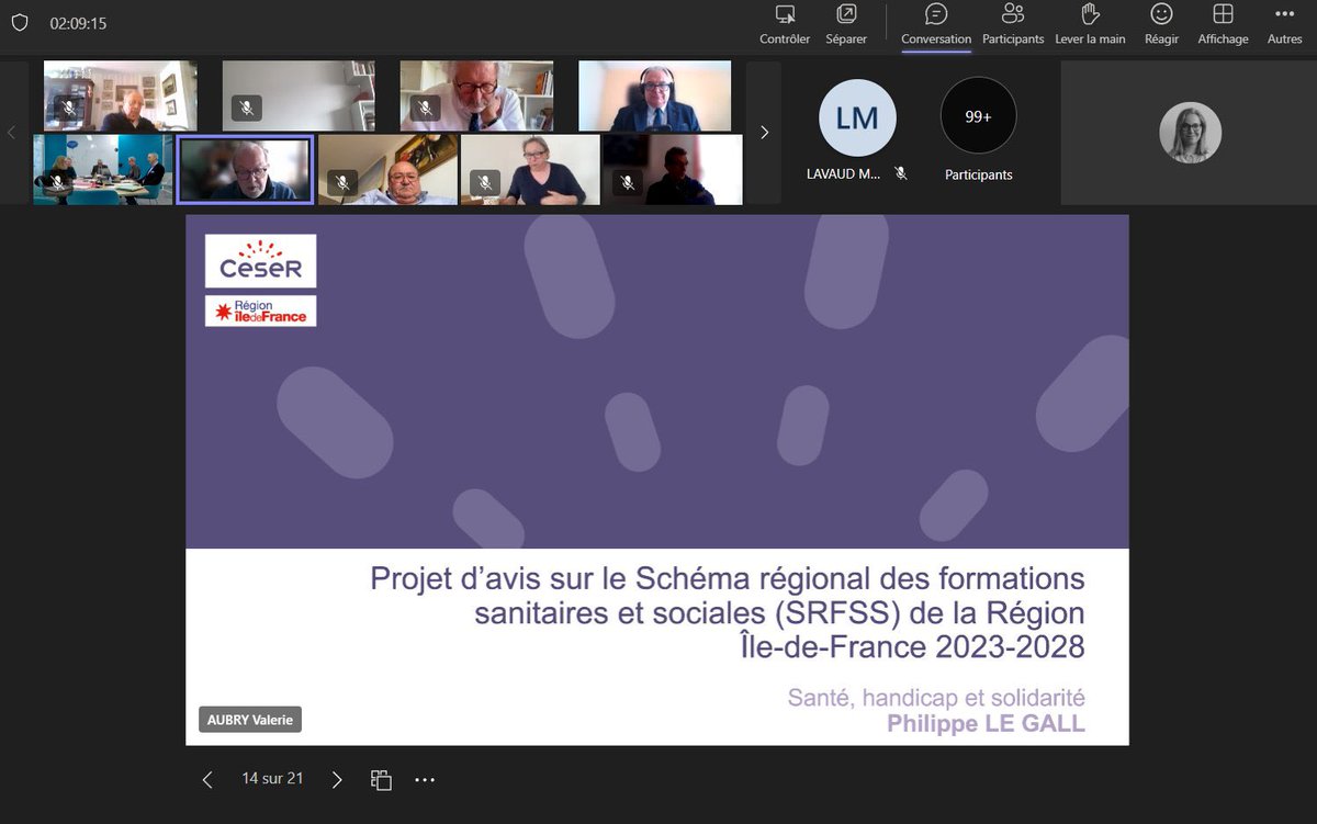 PhilippeLEGALL3's tweet photo. Très honoré d’avoir présenté en Plénière Extraordinaire du @ceseridf , notre avis sur le Projet de Schéma Régional des Formations Sanitaires et Sociales 2023-2028 de la région @iledefrance => Avis adopté par les Conseillers du Ceseridf 👏. https://t.co/VtMOm00128