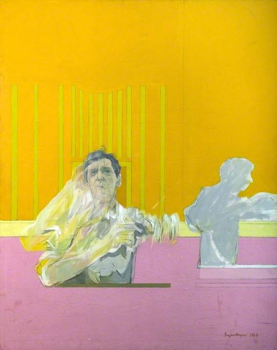 The theme of this week's #onlineartexchange is music and we're sharing this work by Bryan Organ titled 'Tippett at De Montfort Hall' held by <a href="/LeicsCountyHall/">Leicestershire CC</a>  Artworks Collection. A contemporary of Benjamin Britten, Tippett  rose to prominence during and immediately after the WW2