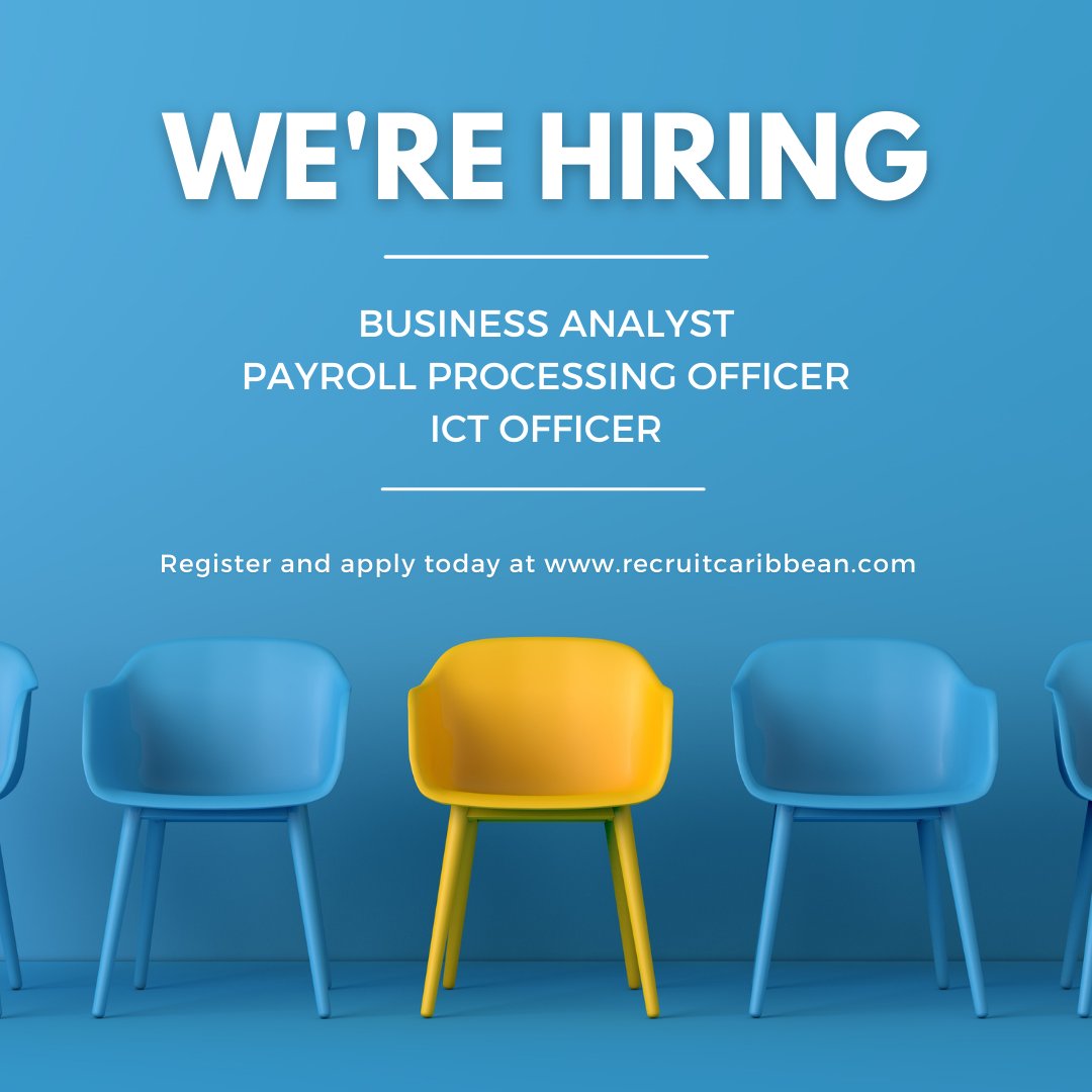RecruitCaribbe1's tweet photo. Start your process: Find the top jobs and internships in all industries, from banking and finance to hospitality, retail, and advertising.

Get started today: https://t.co/r5QEloA8fV

#caribbean #jamaica #trinidad #barbados #guyana #candidates #jobs #careers #companies #hiring https://t.co/FajAhRtmiZ