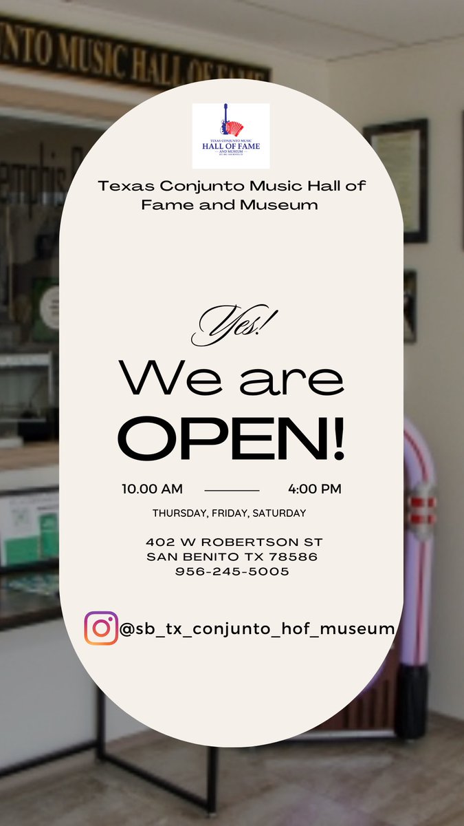 SbtxConjuntoHOF's tweet photo. #weareopen #joinus #texastravels #conjunto #Museum https://t.co/dqMWWCf3Mq