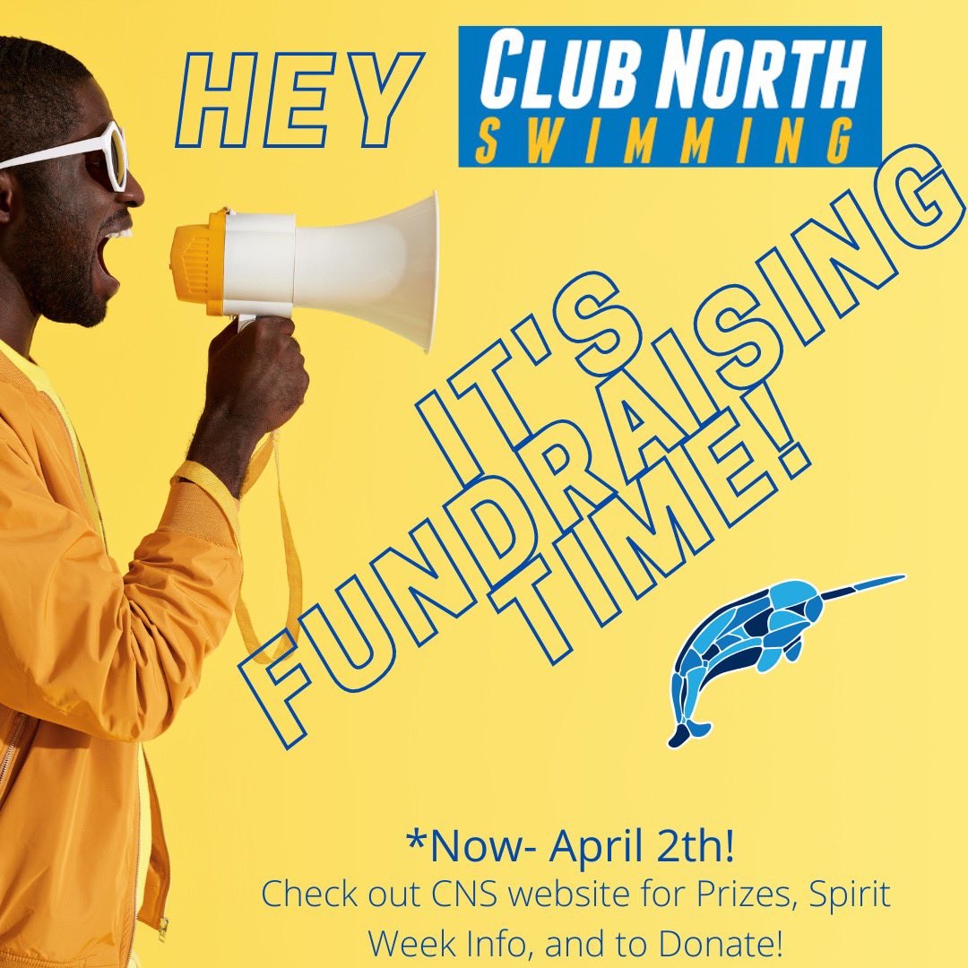 It’s SWIM-A-THON time! 🎉🎊 

Head to the CNS website and check out all great prizes, spirit week next week, and to donate! Let’s get after it Narwhals!