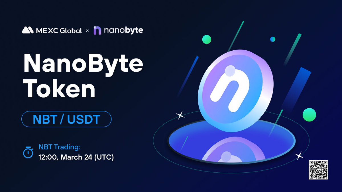 MEXC's tweet photo. 🚨#MEXC new listings alert!
MEXC will list @nanobyte_io in the Innovation Zone and open trading for the $NBT/USDT trading pair.
🔹Deposits: Opened
🔹NBT/USDT Trading: Mar 24, 12:00 (UTC)
Details: https://t.co/7sBV5kQxGl
#Nanobyte #MEXCGlobal https://t.co/3jiUVEZiUG