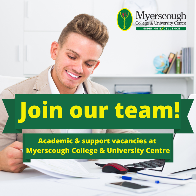 MyerscoughColl's tweet photo. 🤝 JOIN OUR TEAM: We currently have a range of exciting academic and support vacancies across a number of our areas.

📩 Browse the full list &amp; apply here: