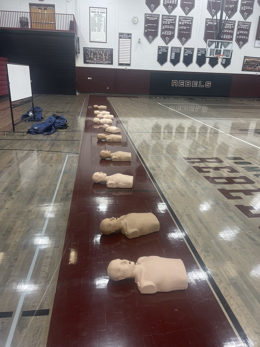 Health class CPR day! #allmybabies <a href="/OwenSchools/">Owen County Schools</a>