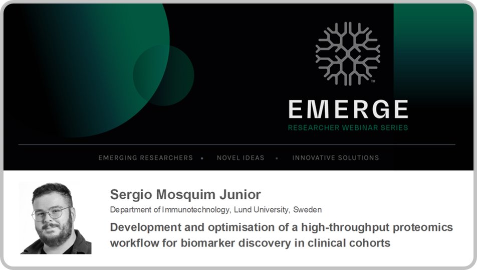 ReSyn Biosciences (@resyn_bio) on Twitter photo EMERGE Webinar Alert! Please join <a href="/StoyanStoychev1/">Stoyan Stoychev</a> as he hosts Sergio Mosquim Junior from Lund University. Date : Thur 30 Mar, 5 PM CET. Registration: us06web.zoom.us/webinar/regist… #clinicalproteomics #biomarkerdiscovery EMERGE Webinar Alert! Please join <a href="/StoyanStoychev1/">Stoyan Stoychev</a> as he hosts Sergio Mosquim Junior from Lund University. Date : Thur 30 Mar, 5 PM CET. Registration: us06web.zoom.us/webinar/regist… #clinicalproteomics #biomarkerdiscovery