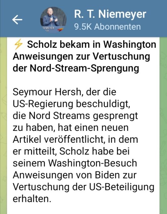 Selbstverständlich hat Bundeskanzler Scholz und der Präsident Biden den vorbestraften Reichsbürger Niemeyer über sämtliche Inhalte ihrer Gespräche informiert🤦‍♂️‼️Das ist übrigens mal wieder nach §187 StGB Verleumdung gegen den Bundeskanzler <a href="/bka/">Bundeskriminalamt</a> <a href="/LKA_Bayern/">Bayerisches Landeskriminalamt</a> <a href="/NancyFaeser/">Nancy Faeser</a> ☝️‼️