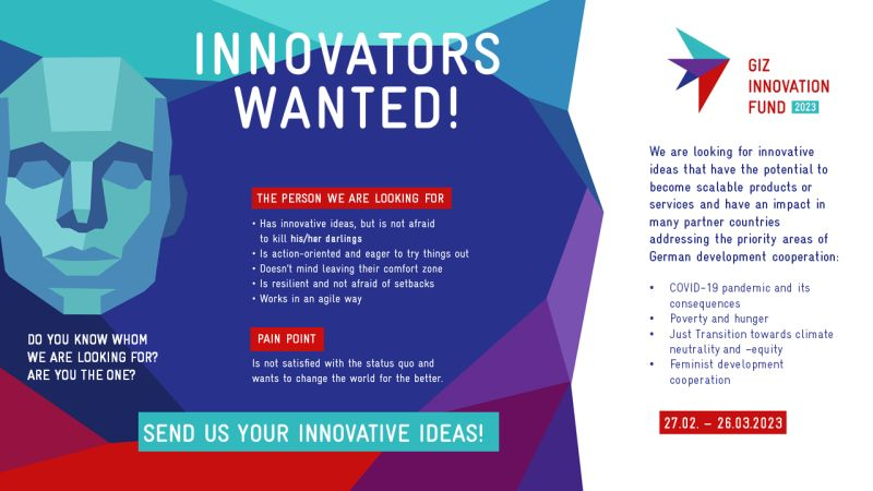 📢Only 3 days left to apply for the @giz_gmbh #InnovationFund! 

Don't miss a chance to share your #innovative solutions for pressing global challenges like #COVID19, hunger, poverty, #genderequity or #climatechange!

Check eligibility and APPLY today! 👉bit.ly/GIF-23