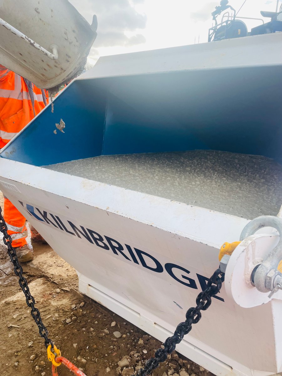 kilnbridge's tweet photo. Filling it up! Concrete time! #construction #concrete #pouring #flowtest #teamkilnbridge https://t.co/WC6ZgQxN2G