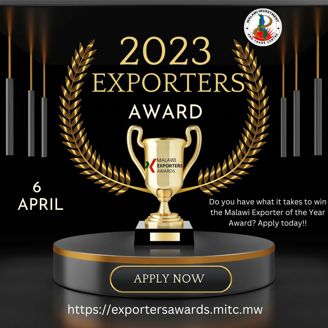 The Malawi Exporter Awards goes beyond winning trophies and citations. It is aimed to build a community of Malawian exporters to support one another, share thought leadership and best practices. Be part of the Malawi Exporter Awards 2023! #MEA2023