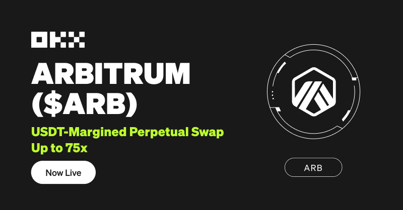 okx's tweet photo. The wait is over 🎉 🪂

📈 $ARB @arbitrum Perpetual Swap trading will begin in a few minutes (2pm UTC) 🟢 

Also coming soon
✅ Margin trading
✅ $ARB Savings

Details: https://t.co/UQ5afiIrpI