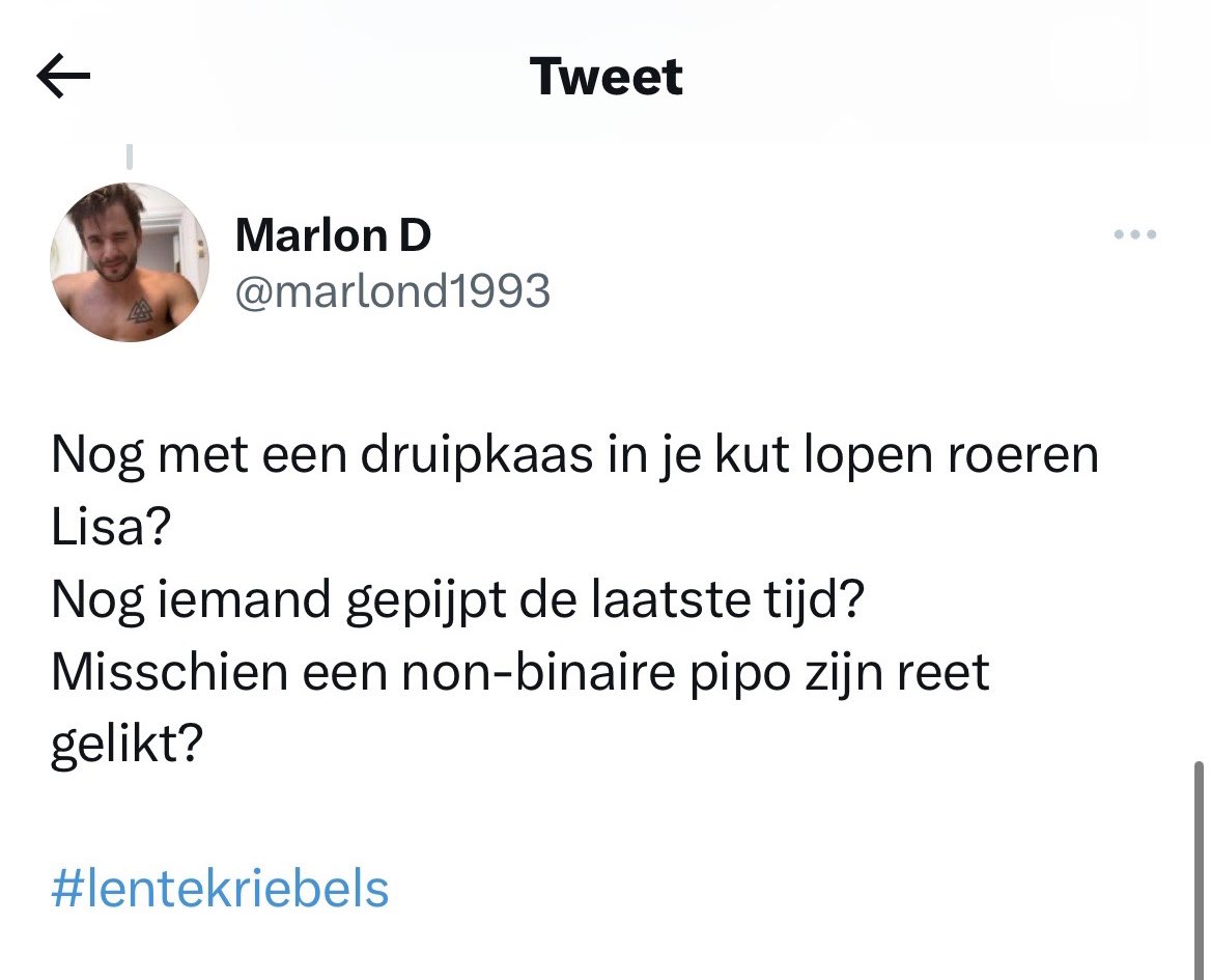 Lisawesterveld's tweet photo. De ironie. 

Dit soort accounts laten precies zien waarom lesprogramma’s als #lentekriebels nodig zijn. https://t.co/duTBa7RrME