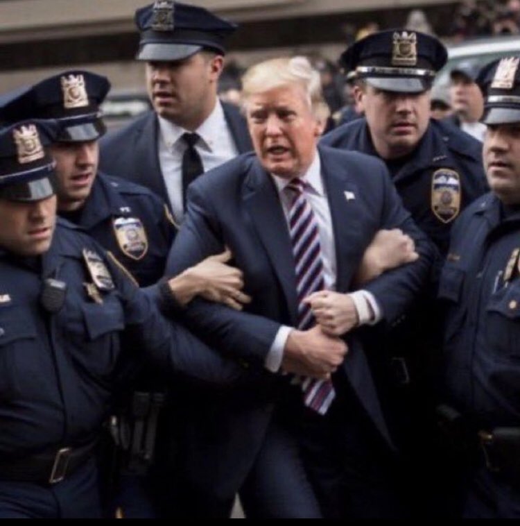 ve_ldn's tweet photo. These AI generated pictures of Donald Trump running away from police are going viral https://t.co/hoN7CdUw56