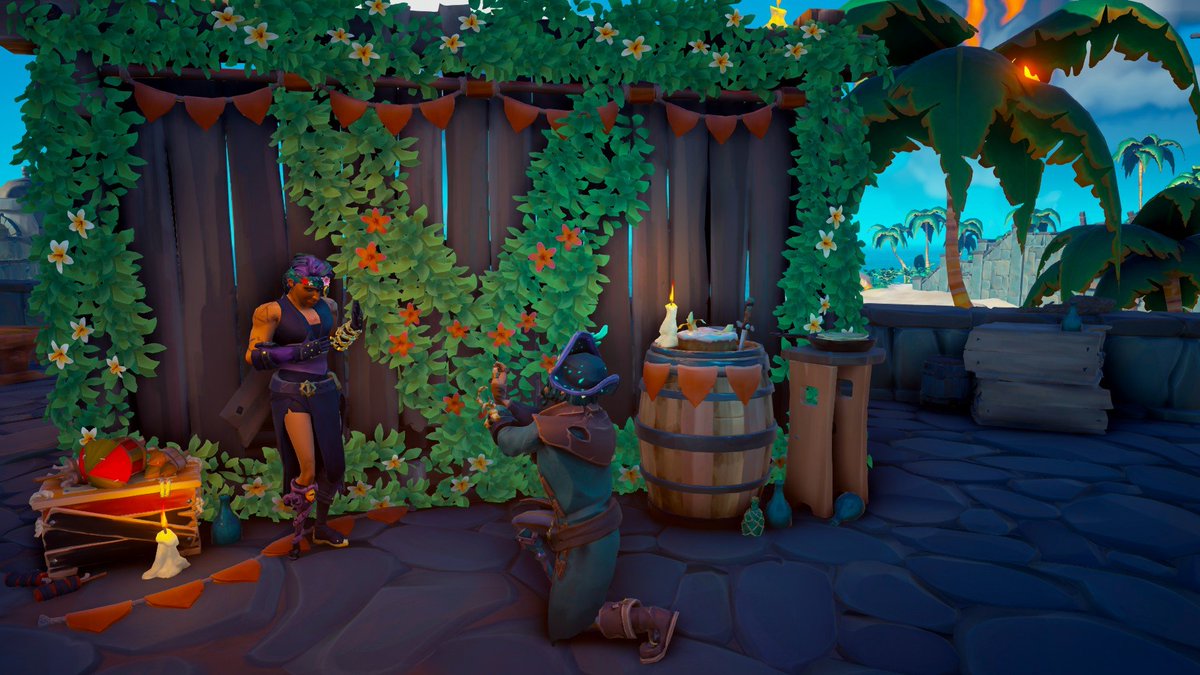 Piefanart's tweet photo. @SeaOfThieves #BeMorePirate Three years ago, my fiance and I both started playing this game. We met on the open crews of the official SoT discord. One thing led to another and we now live together and are engaged. Thank you @RareLtd for giving us this amazing game and memories <3 https://t.co/D10ElALSRx