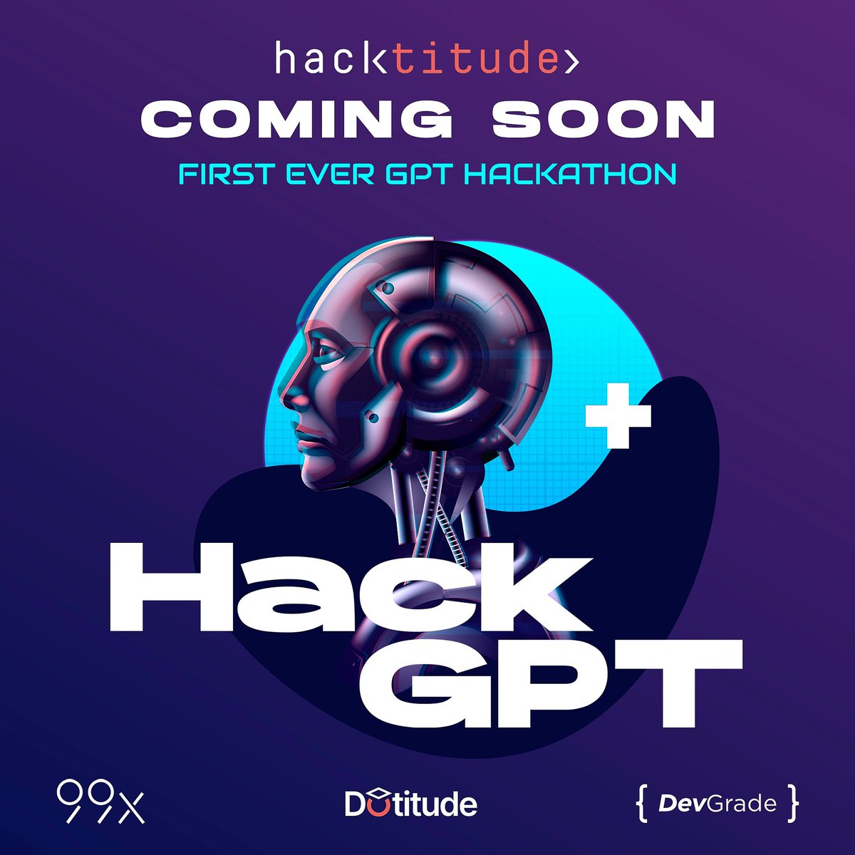 99x_io's tweet photo. We are thrilled to announce that we will be hosting the first-ever GPT hackathon, promising to be the biggest and most innovative event of its kind in the country 🚀 and you're invited to be a part of it.Stay tuned for more details and we're about to make history. https://t.co/hrONE2F5m3