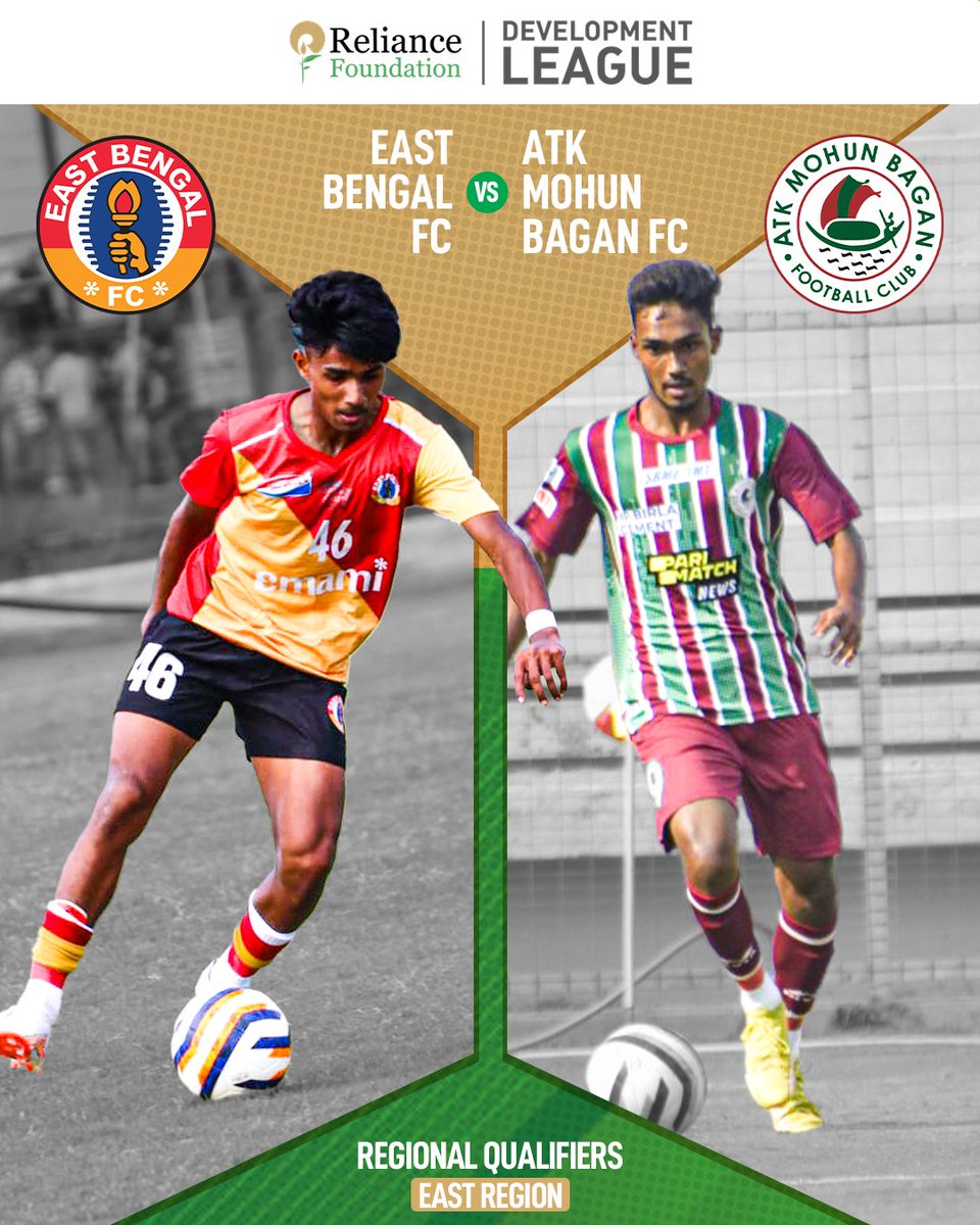 RFYouthSports's tweet photo. It's Derby Day in Kolkata today! Need we say more? đ
What are your predictions? đ
@ril_foundation | #RelianceFoundationDevelopmentLeague #RFSports #LetsPlay #EBFCATKMB https://t.co/dzRIs4H8Bg