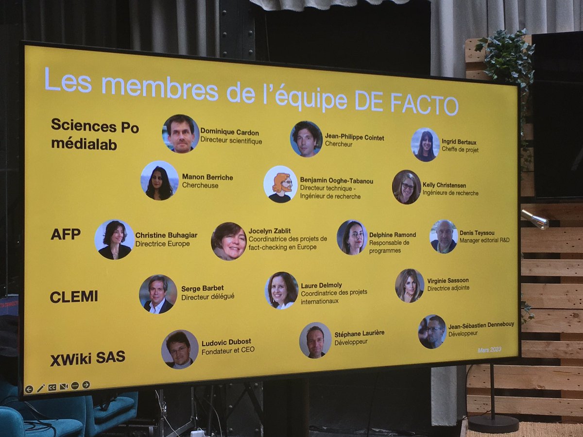 dteyssou's tweet photo. 2e journée du séminaire #infoxsurseine @Cap_Digital @syparasie présente l’observatoire français de la #désinformation @DEFACTO_UE cc @EDMO_EUI @XWiki @LeCLEMI @afpfr https://t.co/8qVALY12Vj