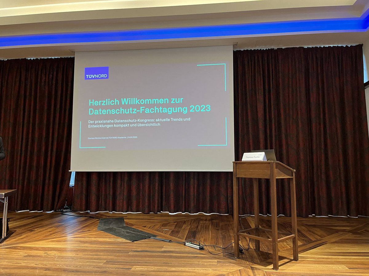 RA_Schutt's tweet photo. Heute spreche ich auf der Datenschutz-Fachtagung des TÜV-Nord in Hamburg. 

Thema: Google Analytics, Zählpixel &amp; Co. - Entwicklungen zur Einbindung von Cookies und sonstigen Diensten auf Webseiten.

Ich freue mich darauf. 

@tuevnord #datenschutz #cookies #tagung #schuttwaetke https://t.co/aifOg7ZhA1