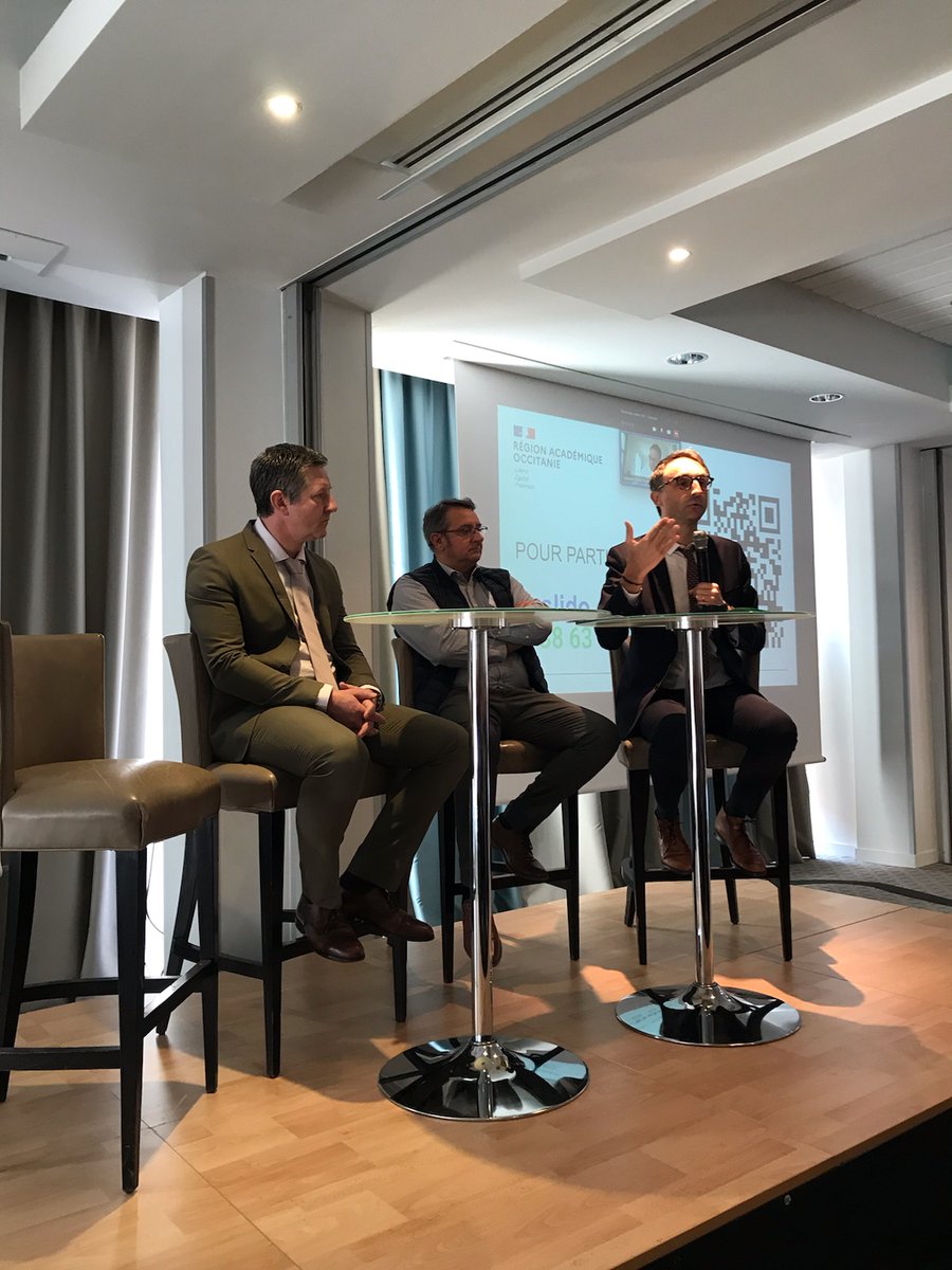 CFAPublic's tweet photo. 2ème journée du Séminaire national des cadres de CFA de l'@education_gouv ! 
Vincent DENIS, secrétaire général de l' @actoulouse nous parle de l'apprentissage dans les lycées professionnels !
#apprentissage #lycées #professionnels https://t.co/JsHBnSNF9N