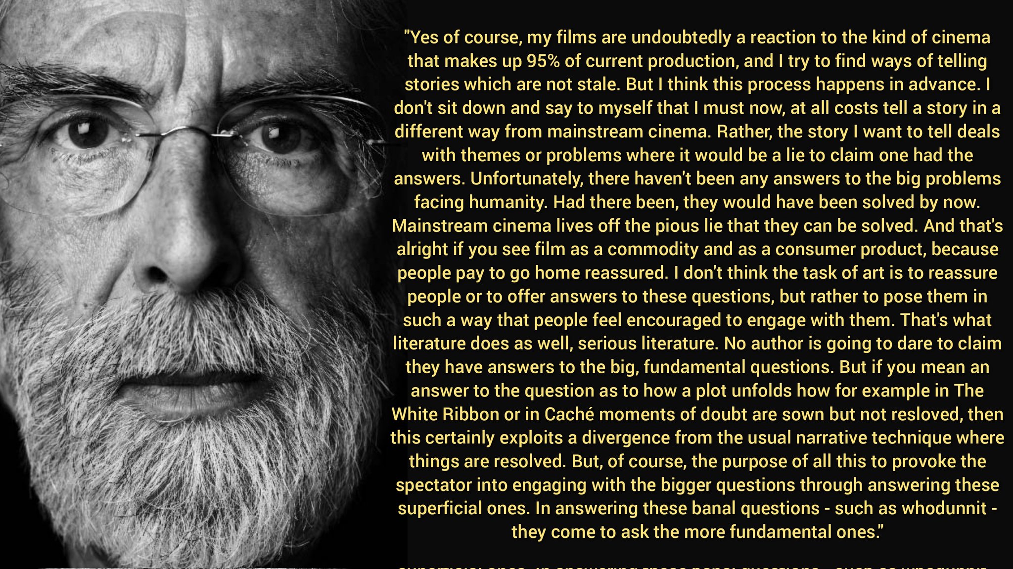 Happy Birthday Master Keep inspiring

MICHAEL HANEKE 