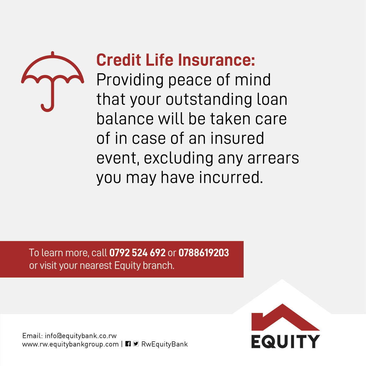 Equity Bank Rwanda PLC on Twitter "3⃣ Credit Life Insurance"