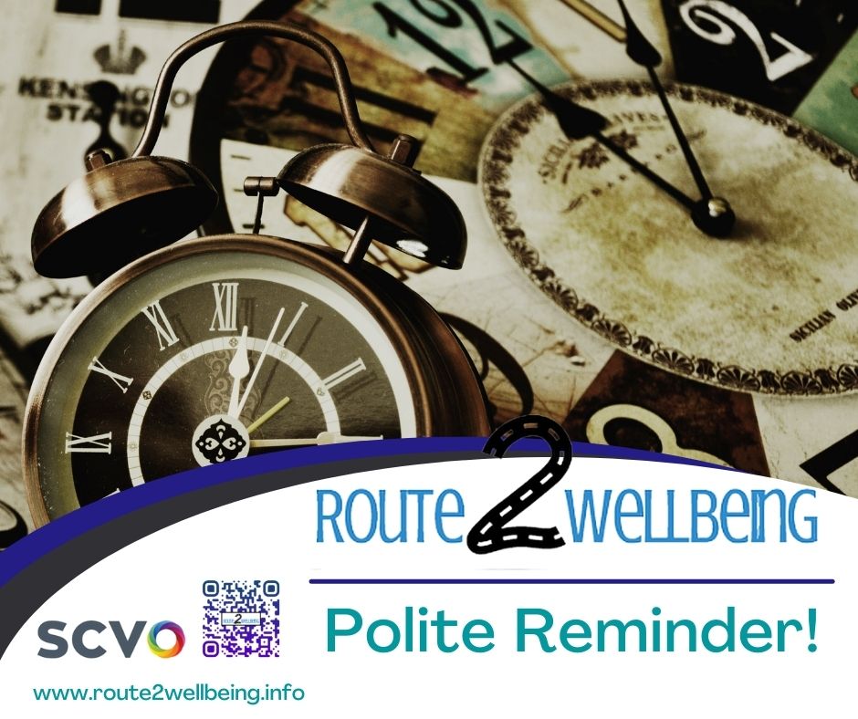 SCVO (@scvosandwell) on Twitter photo Are your organisations listed services on <a href="/SCVOSandwell/">SCVO</a>'s Route2Wellbeing Portal still up to date? 
Please make time to check the details and make any amendments as required. Are your organisations listed services on <a href="/SCVOSandwell/">SCVO</a>'s Route2Wellbeing Portal still up to date? 
Please make time to check the details and make any amendments as required.