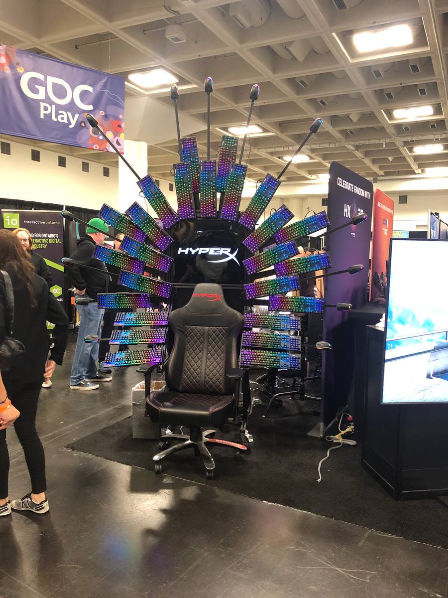 Ravenage_Games's tweet photo. And a throne for 👑 of all gamers from @HyperX at @Official_GDC 🫶
#GDC2023 #GDC23 #Ravenage #HyperX https://t.co/MiTBjXtw93