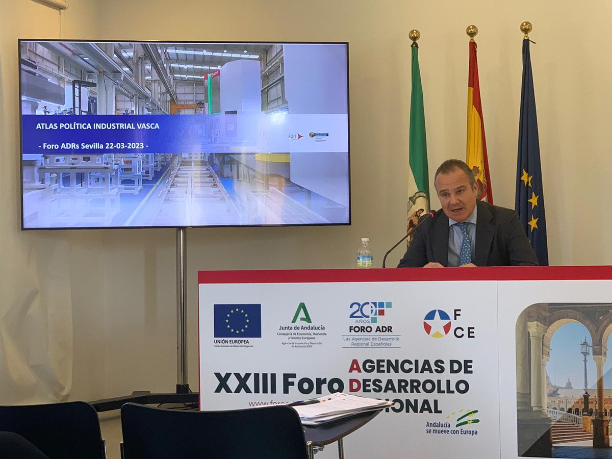 SPRI presenta la plataforma “Política Industrial Vasca” como experiencia novedosa y buena práctica en el Foro ADR

Aitor Urzelai ha participado en el XXIII Foro de Agencias de Desarrollo Regional celebrado en Sevilla
<a href="/FOROADR/">FORO ADR</a> #grupospri
spri.eus/es/innovacion-…