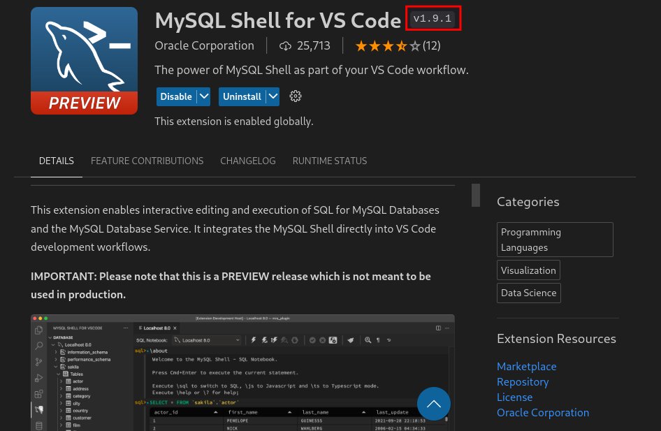 lefred's tweet image. @MySQL Shell for Visual Studio @code v1.9.1 has been released today ! 🐬🐚 #MySQL #MySQLShell #vscode