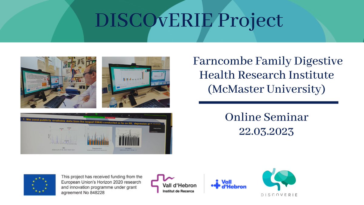 Yesterday Dr. Santos participated to the #Seminar Series organised by the @FFDHRI - Farncombe Family Digestive Health Research Institute at McMaster University - presenting the objectives and achievements of the #European project #DISCOvERIE.
