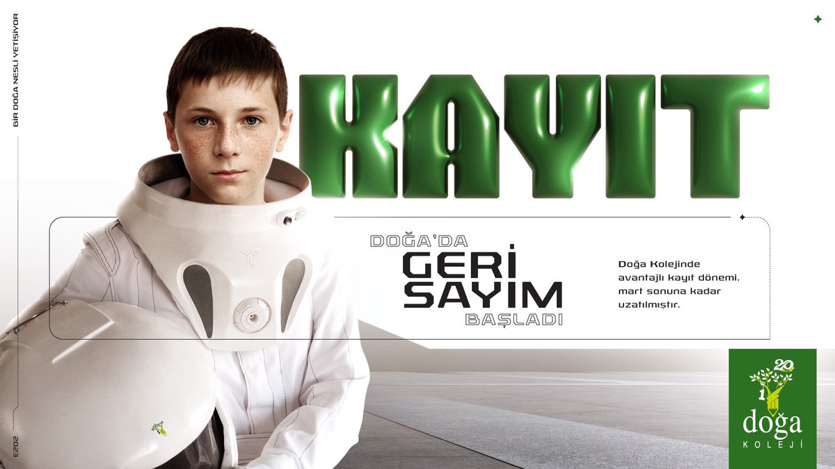 Doğa’da geri sayım başladı! Eğitimin Türkiye’deki lideri Doğa Kolejinde avantajlı kayıt dönemi, mart sonuna kadar uzatıldı.                                               Bilgi ve kayıt için👇
dogakoleji.k12.tr/kayit/                         #Doğamızdayız
