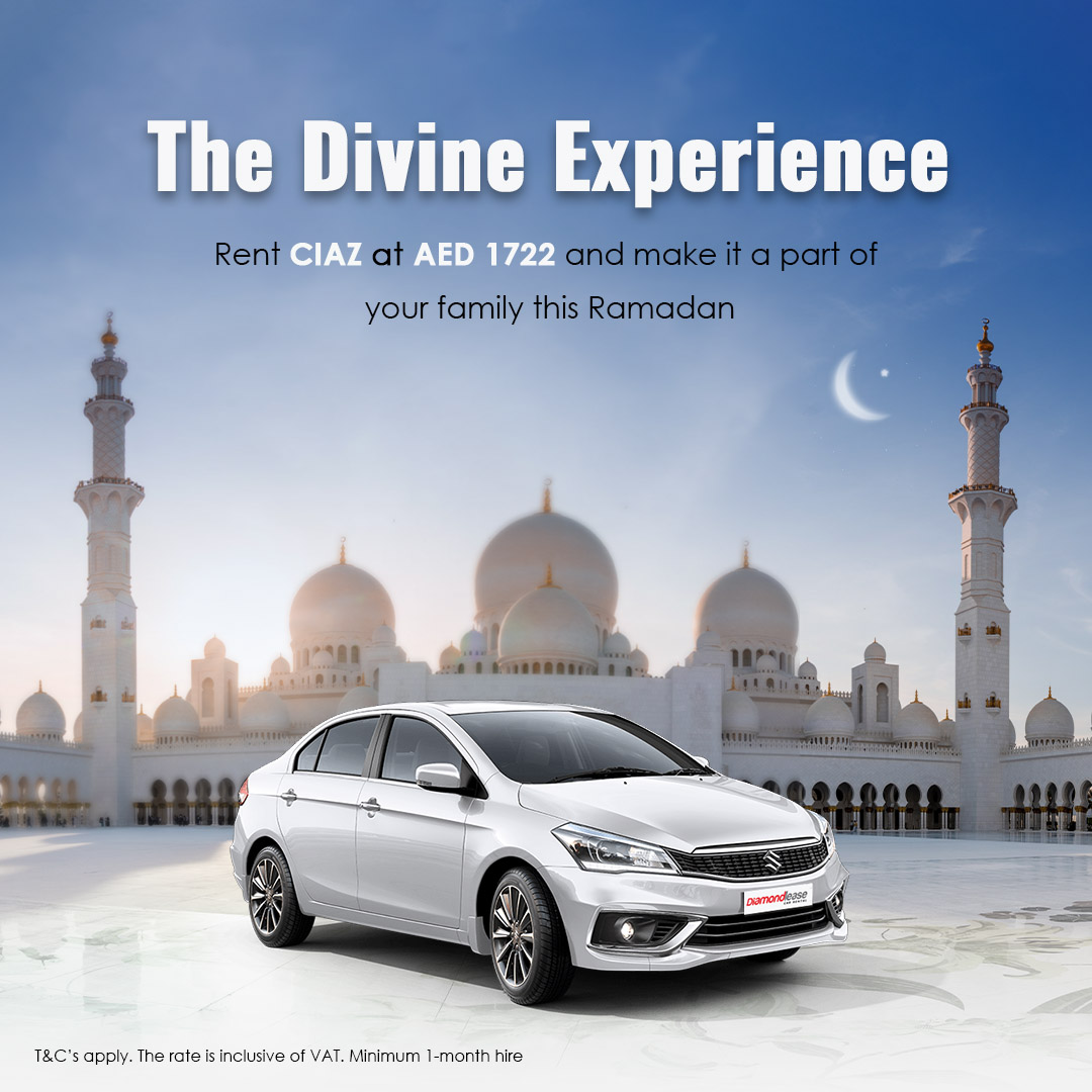 Diamondlease's tweet photo. Celebrate this Holy Month by driving the perfect sedan @ 1722 pm
Receive a guaranteed gift voucher of AED 200 and make the most of Ramadan with Diamondlease.
#Suzuki #Sedan #RentACar #Diamondlease #UAE #Ramadan https://t.co/LWXVWQgUUN