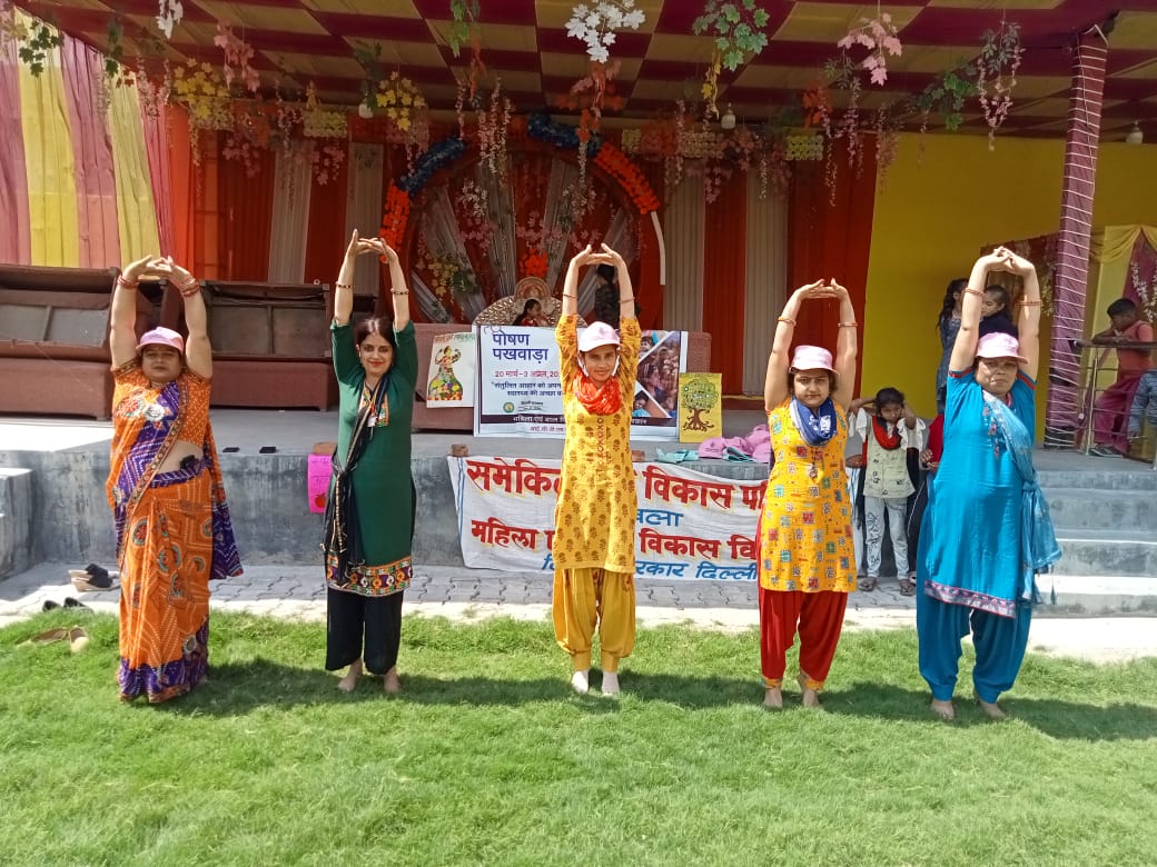 AmitSharma_DWCD's tweet photo. Today 4th Day of Poshan Pakhwada, 
We Organised Yoga Camp at ICDS KANJHWALA PROJECT AWC s focusing YOGA CAMP session to be organised for the well being .
#PoshanPakhwada2023
 #सहीपोषणदेशरोशन @MinistryWCD @smritiirani @rashmisinghIAS @SamanvayWCD @Navlendra @AtishiAAP https://t.co/JH6mrnHKbr