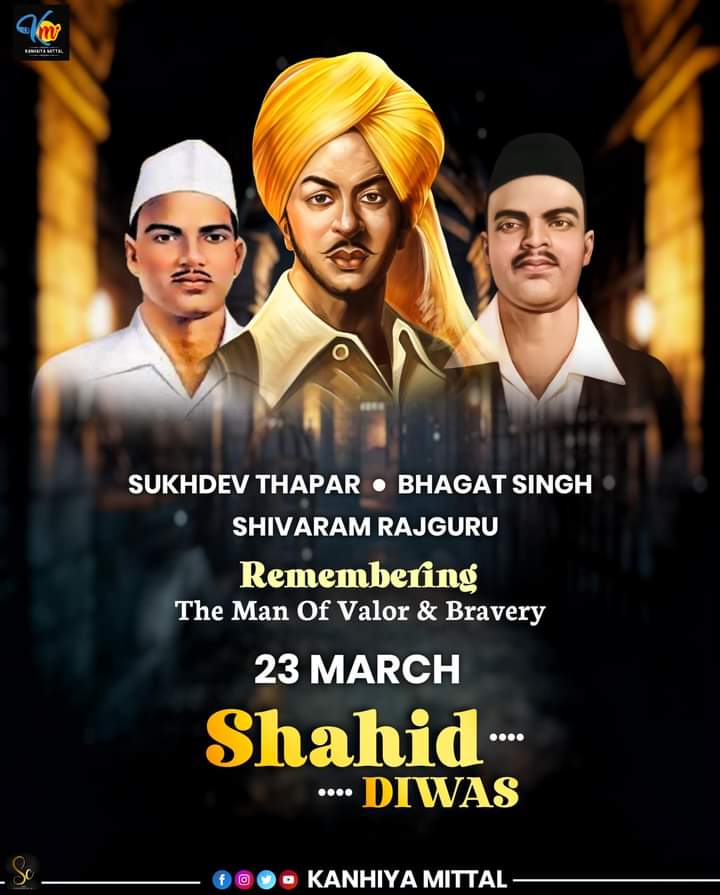 Siddharth Singh (@siddharth55525) on Twitter photo 2023-03-23 08:53:57 рджреЗрд╢ рдХреА рдЖрдЬрд╛рджреА рдХреЗ рд▓рд┐рдП рдЕрдкрдирд╛ рд╕рд░реНрд╡рд╕реНрд╡ рдиреНрдпреЛрдЫрд╛рд╡рд░ рдХрд░рдиреЗ рд╡рд╛рд▓реЗ рдЕрдорд░ рдмрд▓рд┐рджрд╛рдиреА рднрдЧрдд рд╕рд┐рдВрд╣ рдЬреА, рд╕реБрдЦрджреЗрд╡ рдЬреА рдПрд╡рдВ рд░рд╛рдЬрдЧреБрд░реБ рдЬреА рдХреЗ рд╢рд╣реАрджреА рджрд┐рд╡рд╕ рдкрд░ рд╢рддреН-рд╢рддреН рдирдордиЁЯЩПЁЯЩП рдЖрдкрдХрд╛ рдмрд▓рд┐рджрд╛рди рд╕рджреИрд╡ рд╣рдо рд╕рднреА рдХреЛ рд░рд╛рд╖реНрдЯреНрд░ рд╕реЗрд╡рд╛ рдХреЗ рд▓рд┐рдП рдкреНрд░реЗрд░рд┐рдд рдХрд░рддрд╛ рд░рд╣реЗрдЧрд╛ред рджреЗрд╢ рдХреА рдЖрдЬрд╛рджреА рдХреЗ рд▓рд┐рдП рдЕрдкрдирд╛ рд╕рд░реНрд╡рд╕реНрд╡ рдиреНрдпреЛрдЫрд╛рд╡рд░ рдХрд░рдиреЗ рд╡рд╛рд▓реЗ рдЕрдорд░ рдмрд▓рд┐рджрд╛рдиреА рднрдЧрдд рд╕рд┐рдВрд╣ рдЬреА, рд╕реБрдЦрджреЗрд╡ рдЬреА рдПрд╡рдВ рд░рд╛рдЬрдЧреБрд░реБ рдЬреА рдХреЗ рд╢рд╣реАрджреА рджрд┐рд╡рд╕ рдкрд░ рд╢рддреН-рд╢рддреН рдирдордиЁЯЩПЁЯЩП рдЖрдкрдХрд╛ рдмрд▓рд┐рджрд╛рди рд╕рджреИрд╡ рд╣рдо рд╕рднреА рдХреЛ рд░рд╛рд╖реНрдЯреНрд░ рд╕реЗрд╡рд╛ рдХреЗ рд▓рд┐рдП рдкреНрд░реЗрд░рд┐рдд рдХрд░рддрд╛ рд░рд╣реЗрдЧрд╛ред