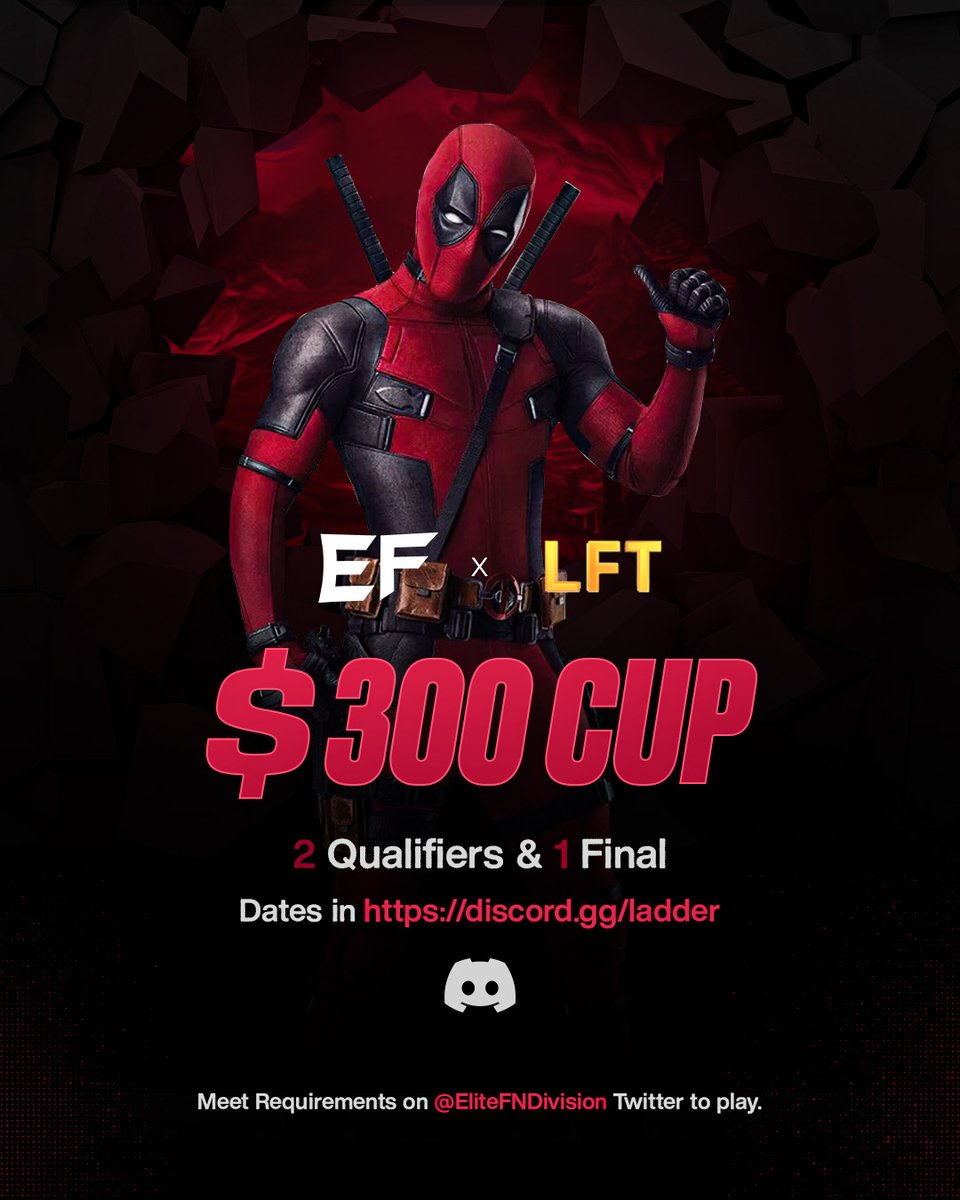 EliteFNDivision's tweet image. Elite Ladder x LFT $300 Cup! 💰

To play, complete the following:
1) Follow @EliteFNDivision &amp;amp; @LFTokens 📝
2) Retweet &amp;amp; Like ♻️
3) @ a Friend below 👥

Join discord.gg/ladder and send proof of completing the above requirements to be granted the role! 💜