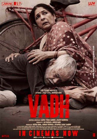 Cinema_With_PRD's tweet photo. WHAT A FILM #VADH is!!
.
@imsanjaimishra Take a BOW sir! Legendary performance!🙏
@Neenagupta001 brilliant as usual!
.
@saurabhsachdeva menacing, @manavvij786 fab!
.
Direction, screenplay, setting, dialogues- perfect!
.
Rating 4⭐️ #VadhReview
MUST WATCH https://t.co/NAISlul3bj