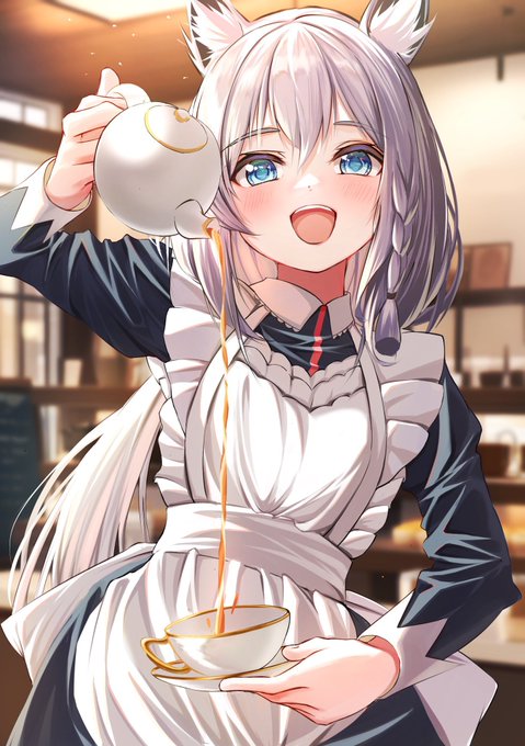 「maid pouring」 illustration images(Latest)