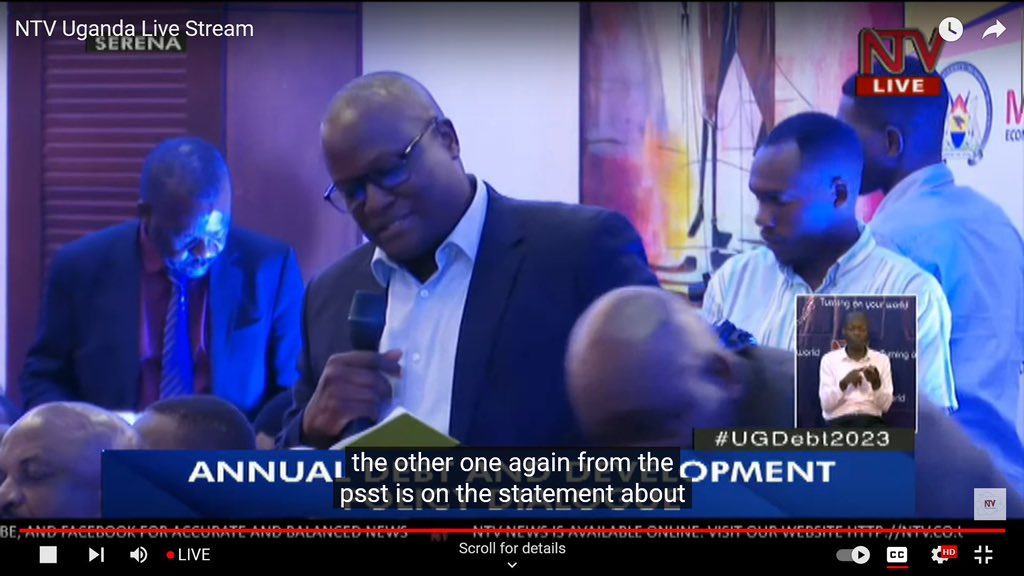 Emily_Tindie's tweet photo. "Debt vulnerability for our economy should be discussed instead of debt sustainability, as it is in Uganda. I'm not sure how close we are to another vulnerability "says Senior Bank Executive Mathias Katamba. #UGDebtAndDevelopment #UGDebt23 @OfficialMubs https://t.co/8lpiC1E6Ya