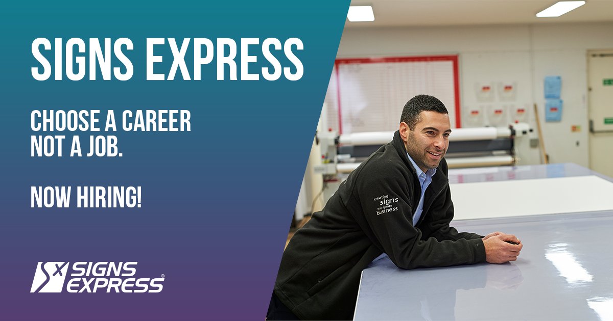 Start your journey to a career in sign making with Signs Express Aylesbury!  Hiring an apprentice now.