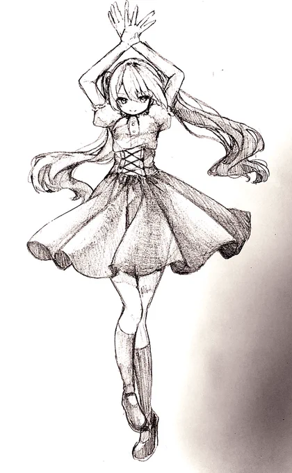 30分ドローイング #初音ミク 